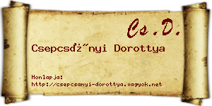 Csepcsányi Dorottya névjegykártya