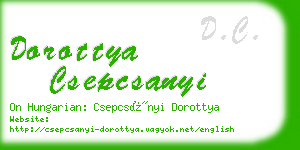 dorottya csepcsanyi business card